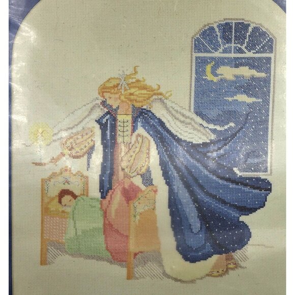 Vintage Starlight Angel Counted Cross Stitch Kit by MarBek Kit KB-13 Angel and S - Picture 2 of 5